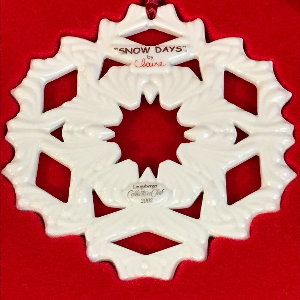Longaberger Snowflake Christmas Ornament